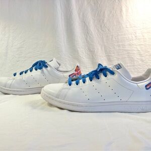 Limited Edition Adidas Stan Smith White Shoes with Blue Accents